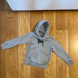 The Black Dog Gray Kids Hoodie with Dog Print